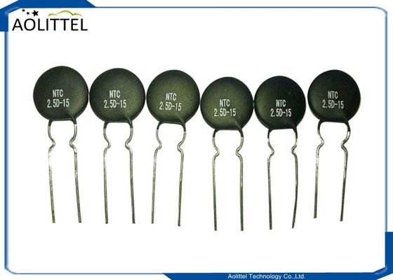 ποιότητας  Disc NTC Thermistor 2.5D-15 2.5 Ohm 15mm 7A Negative Temperature Coefficient Pitch 7.5mm εργοστάσιο