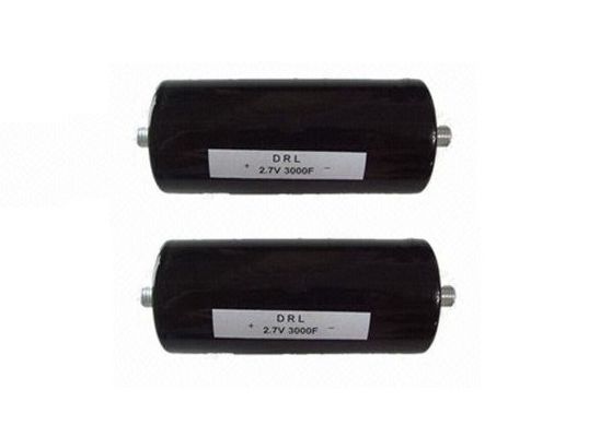 Έξοχοι πυκνωτές πυκνωτών 2.7V 3000F στρώματος EDLC ηλεκτρικοί διπλοί με περασμένο κλωστή τελικό χαμηλό ESR Ultracapacitors