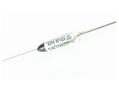 Aupo θερμική διακοπών θρυαλλίδα θερμοστατών θερμοκρασίας περίπτωσης μετάλλων θρυαλλίδων TF 142℃ 250V 16A BF142X αξονική μολυβδούχος με το Συμβούλιο Πολιτιστικής Συνεργασίας VDE ROHS