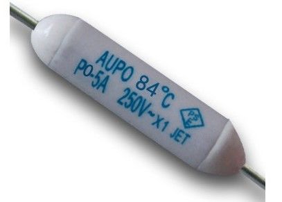Aupo p3-φ Pico Subminiature αξονικός μολυβδούχος διακοπών 125C 250V 2A θρυαλλίδων TF σβόλων κεραμικός θερμικός για το κλιματιστικό μηχάνημα