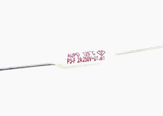 Aupo p3-φ Pico Subminiature αξονικός μολυβδούχος διακοπών 125C 250V 2A θρυαλλίδων TF σβόλων κεραμικός θερμικός για το κλιματιστικό μηχάνημα