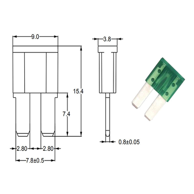 ΜΙΚΡΟ2 Φυτέτες αυτοκινήτων 32V 10A Κόκκινο για Ford Adapter Mini Blade Fuse Holder